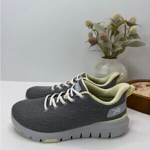 Kuru Flex Via Minimalist Comfort Sneaker Dove Gray/Pale Lime Women 8.5W